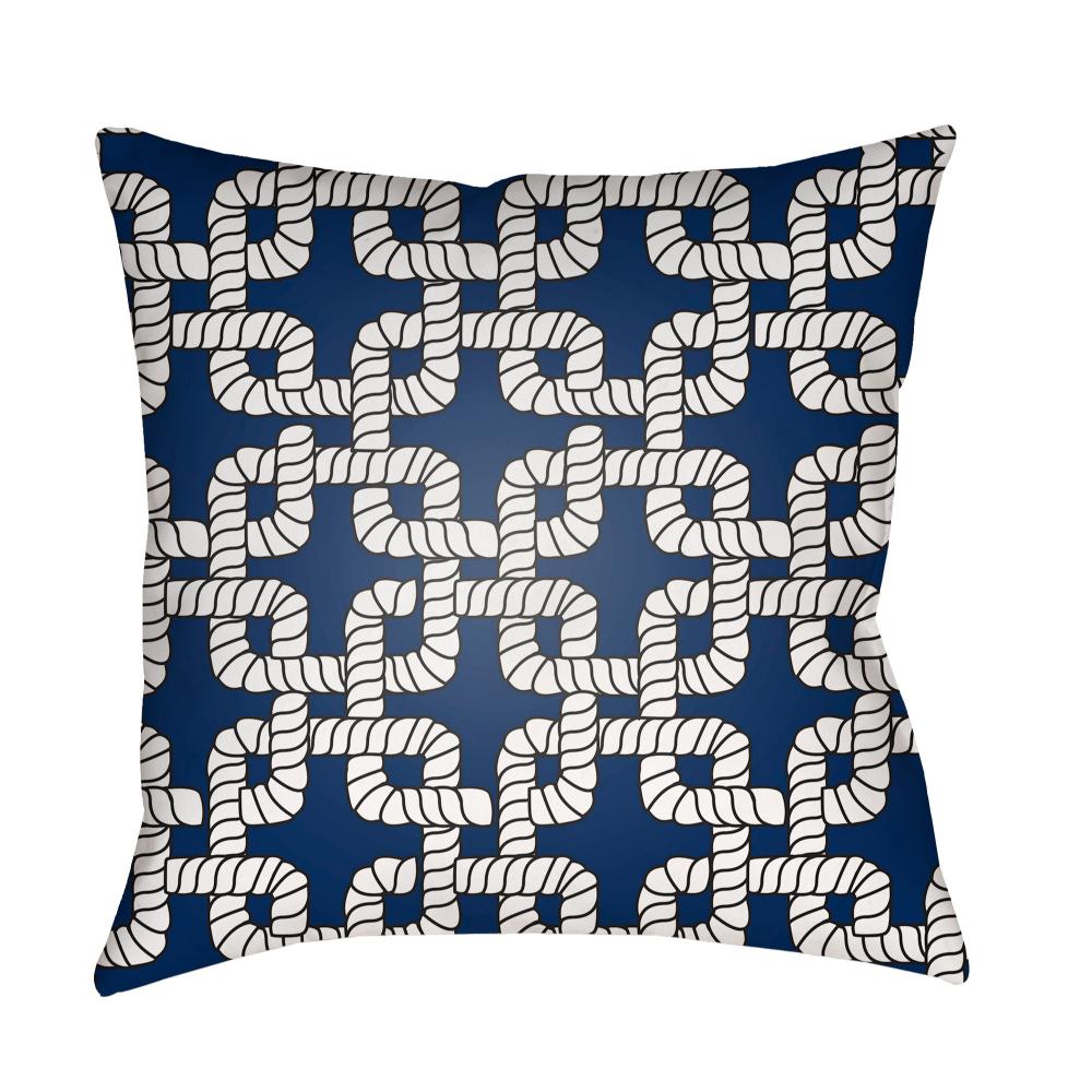 Livabliss LAKE007-1818 Rope II LAKE-007 18"L x 18"W Accent Pillow in Light Silver