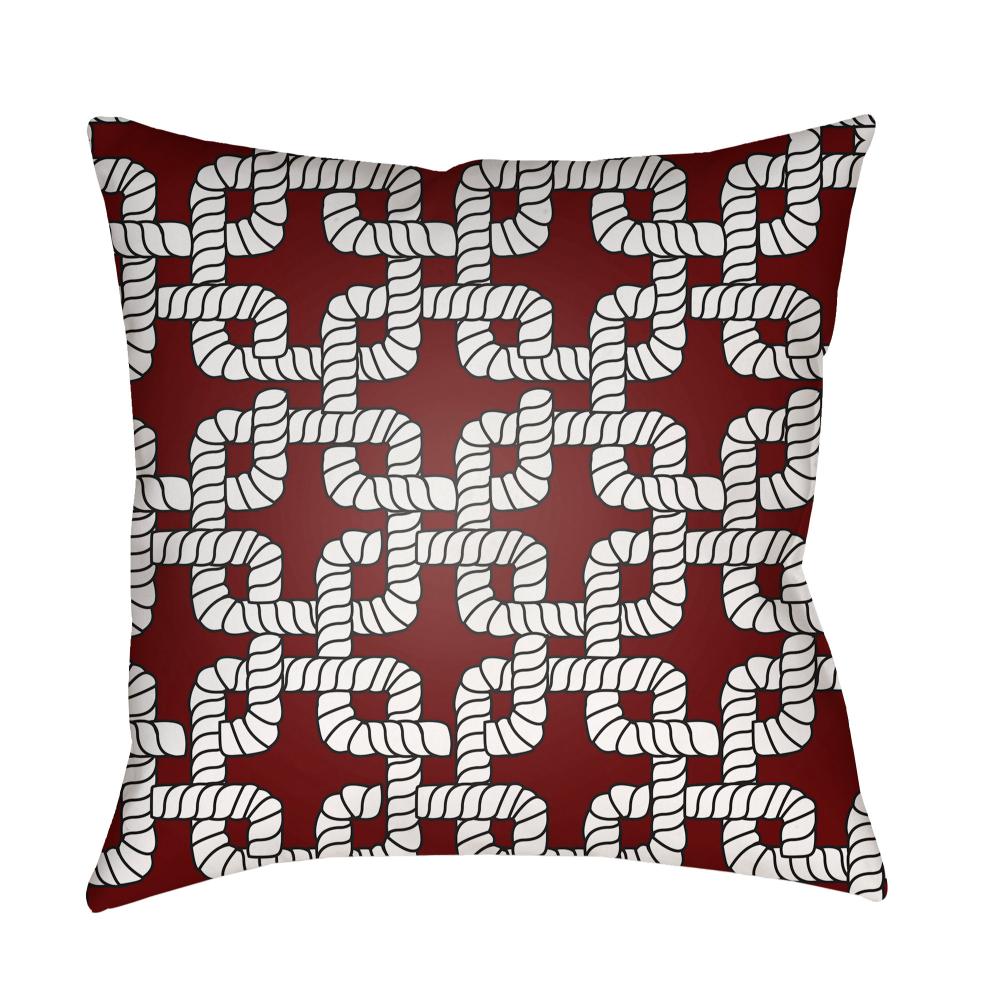 Livabliss LAKE009-1818 Rope II LAKE-009 18"L x 18"W Accent Pillow in Light Silver
