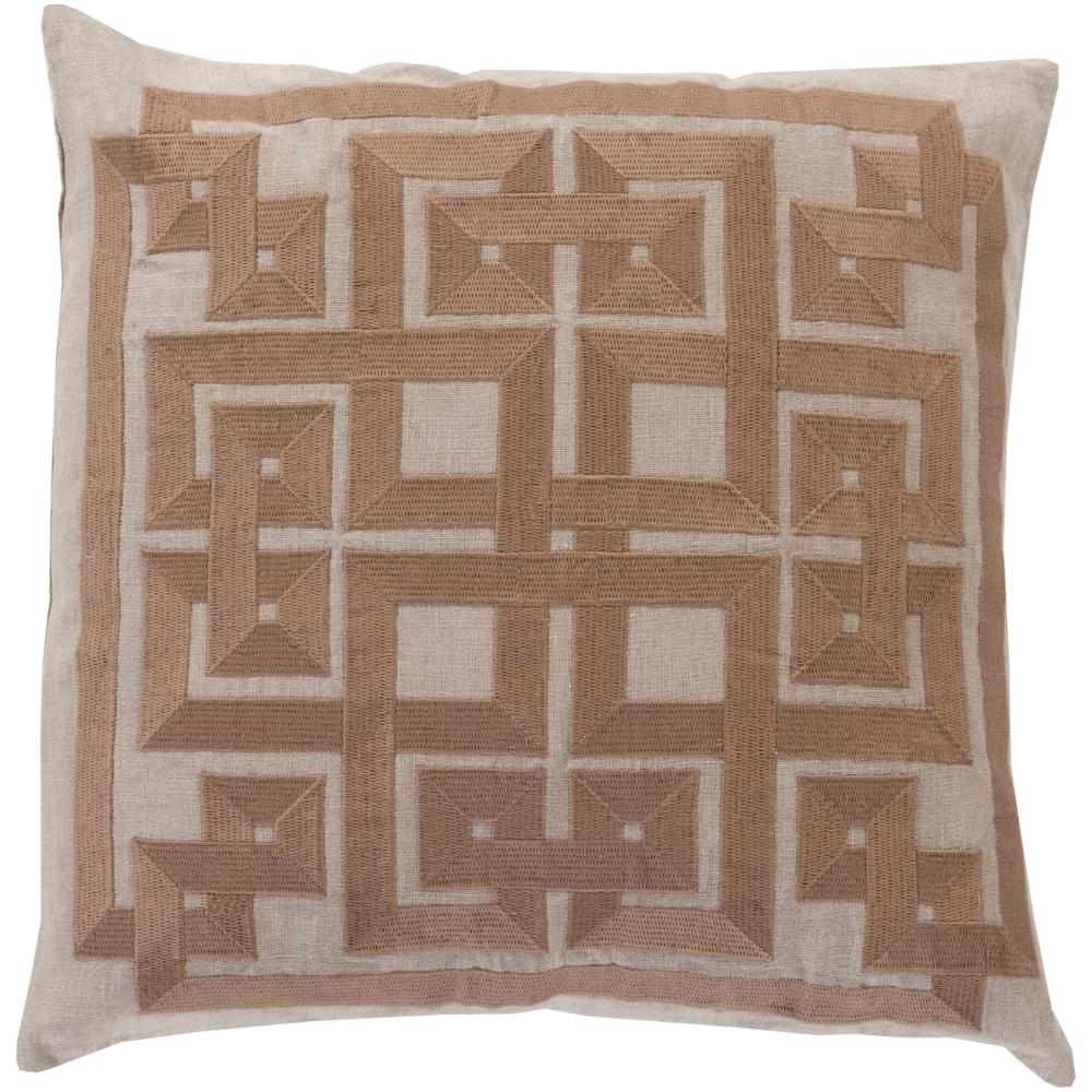 Livabliss LD001-1818 Gramercy LD-001 18"L x 18"W Accent Pillow Charcoal, Taupe
