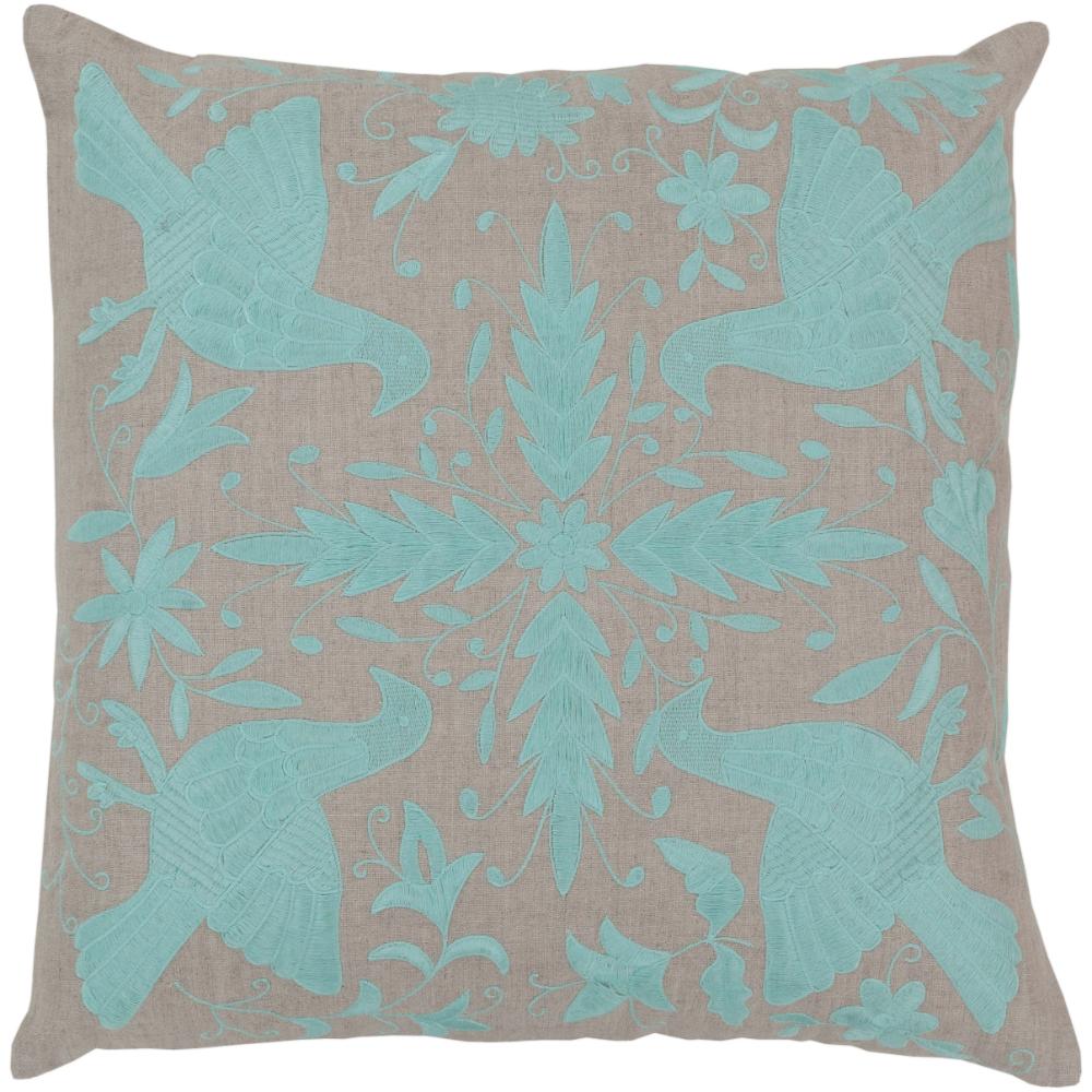 Livabliss LD019-2222D Otomi LD-019 22"L x 22"W Accent Pillow in Ice Blue