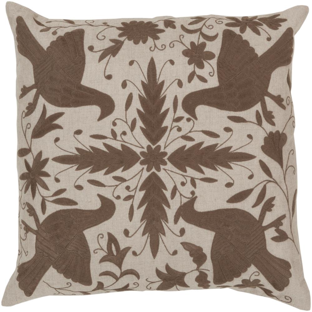 Livabliss LD022-2222D Otomi LD-022 22"L x 22"W Accent Pillow in Taupe