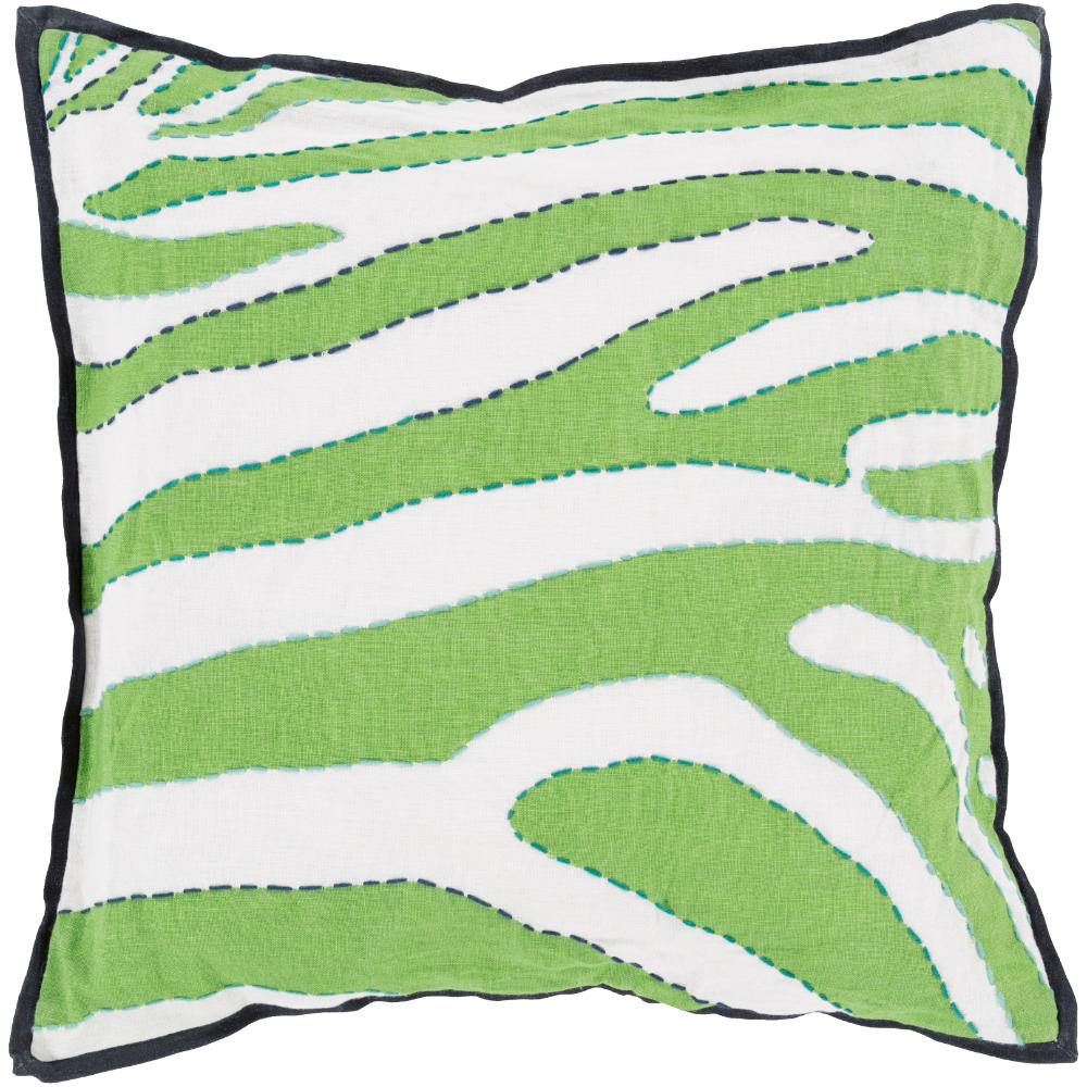 Livabliss LD040-2020 Zebra LD-040 20"L x 20"W Accent Pillow in Green