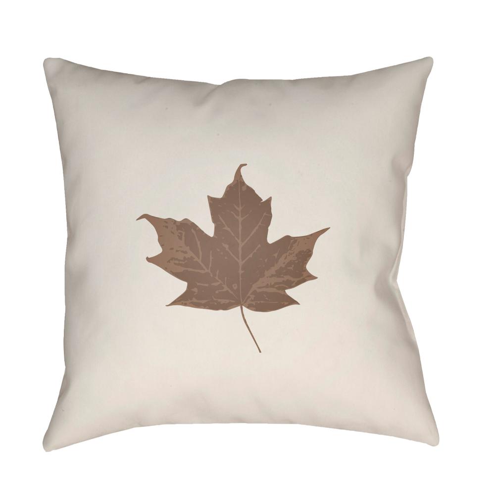 Livabliss LEF004-1818 Maple LEF-004 18"L x 18"W Accent Pillow in Light Grey