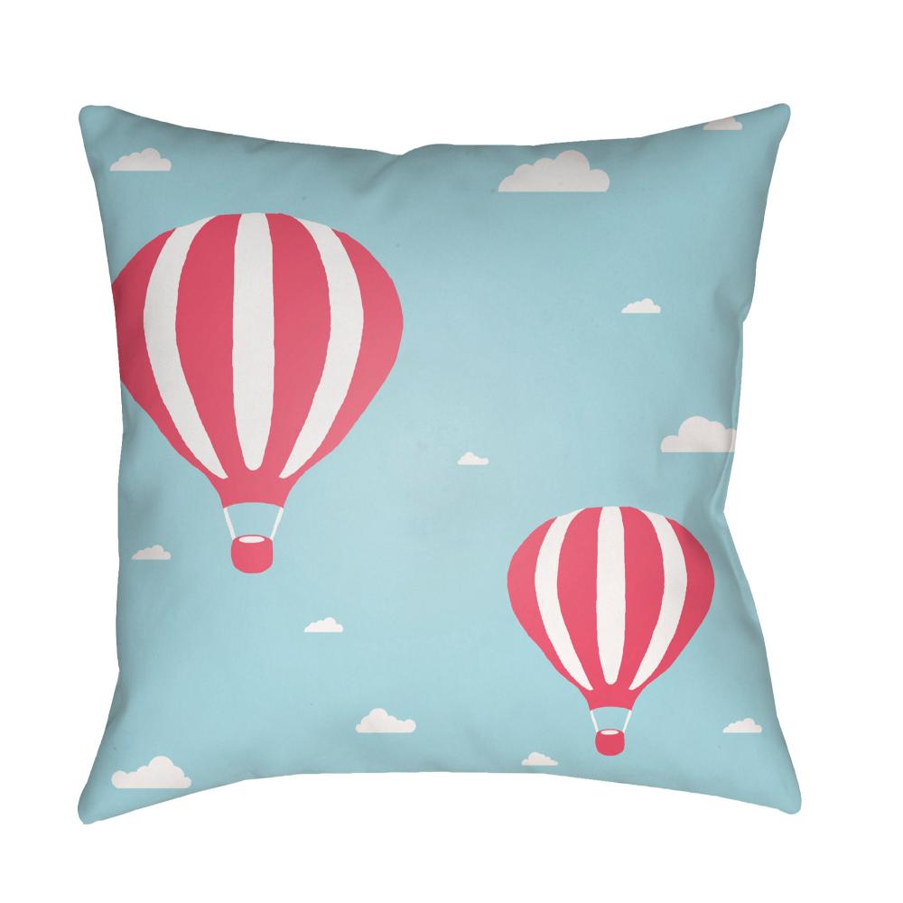 Livabliss LIL031-1818 Hot Air LIL-031 18"L x 18"W Accent Pillow Off-White, Slate, Light Blue, Pewter, Rose Gold