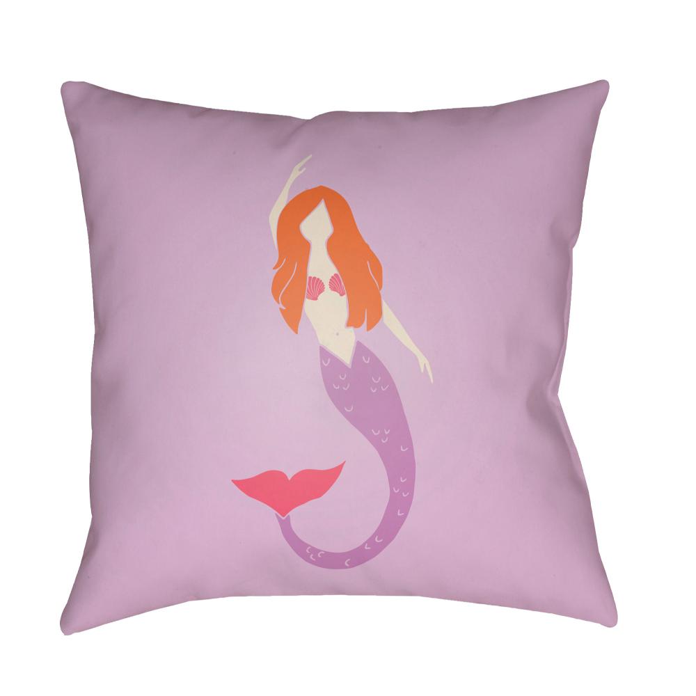 Livabliss LIL052-1818 Mermaid LIL-052 18"L x 18"W Accent Pillow in Lilac