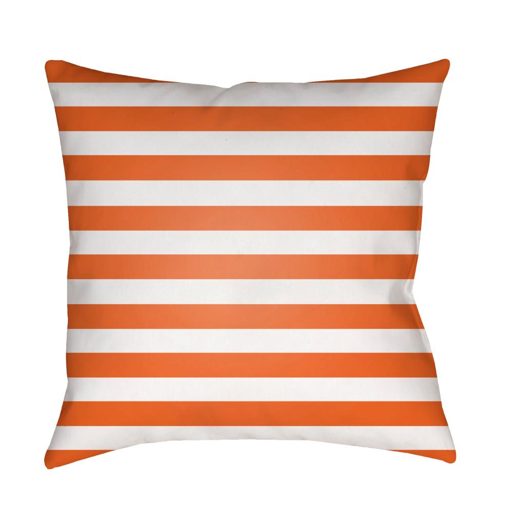 Livabliss LIL056-1818 Prepster Stripe LIL-056 18"L x 18"W Accent Pillow in Off-White