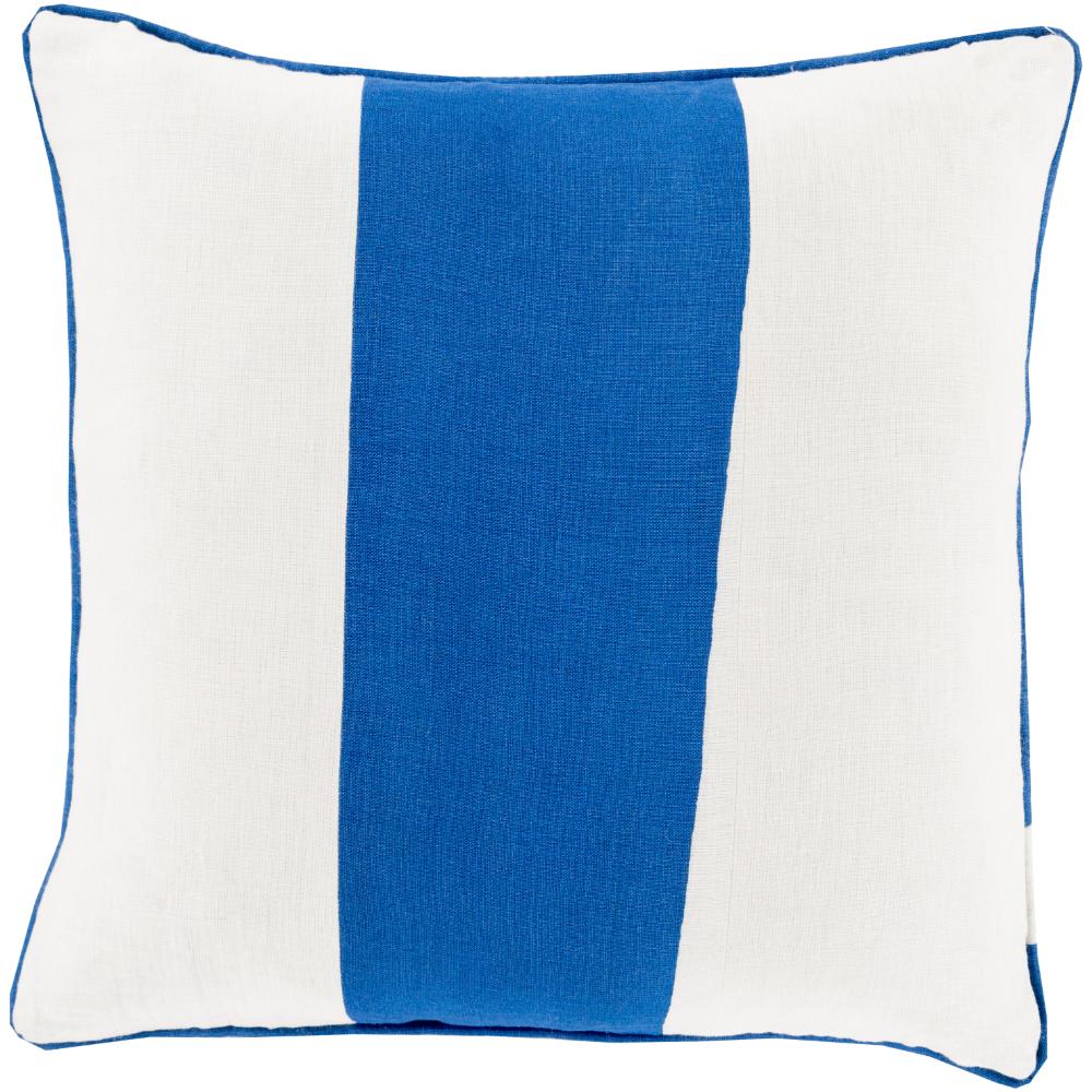 Livabliss LS001-1818 Linen Stripe LS-001 18"L x 18"W Accent Pillow in Cream