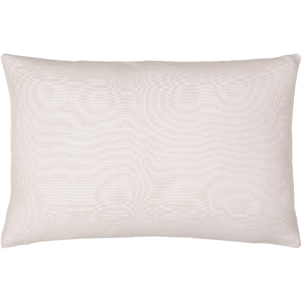 Livabliss LSL001-1320 Linen Solid LSL-001 13"L x 20"W Lumbar Pillow in Cream