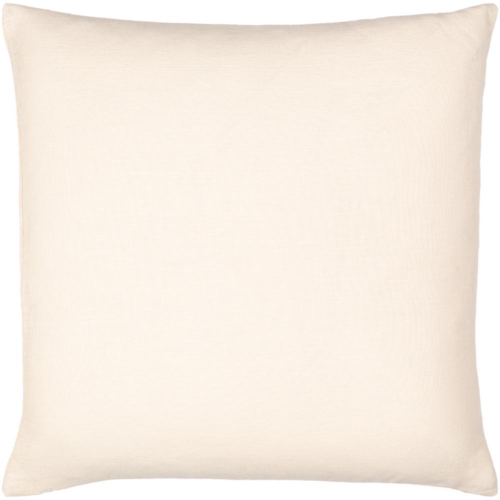 Livabliss LSL002-1818 Linen Solid LSL-002 18"L x 18"W Accent Pillow in Ivory