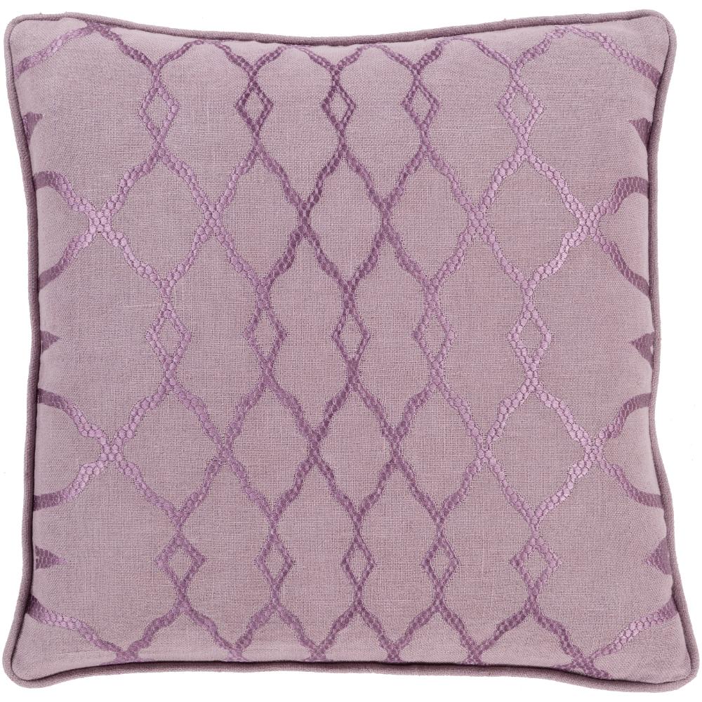 Livabliss LY003-2020 Lydia LY-003 20"L x 20"W Accent Pillow in Mauve