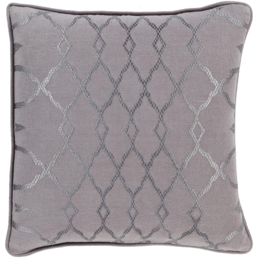 Livabliss LY004-1818 Lydia LY-004 18"L x 18"W Accent Pillow in Charcoal