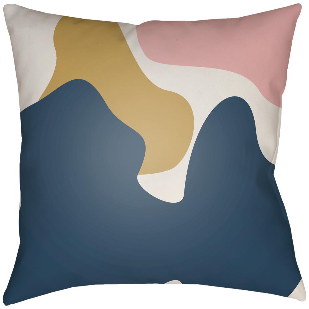 Livabliss MDP001-1818 Modern Shapes MDP-001 18"L x 18"W Accent Pillow in Navy