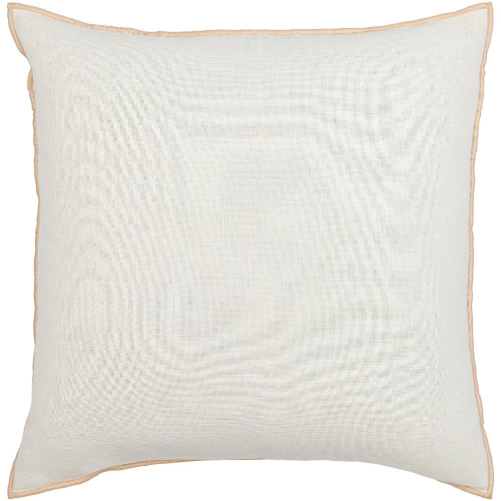 Livabliss MEW001-1818 Merrow MEW-001 18"L x 18"W Accent Pillow in Cream