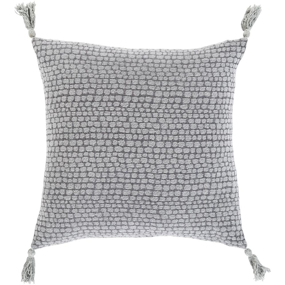 Livabliss MGS003-2222 Madagascar MGS-003 22"L x 22"W Accent Pillow in Slate