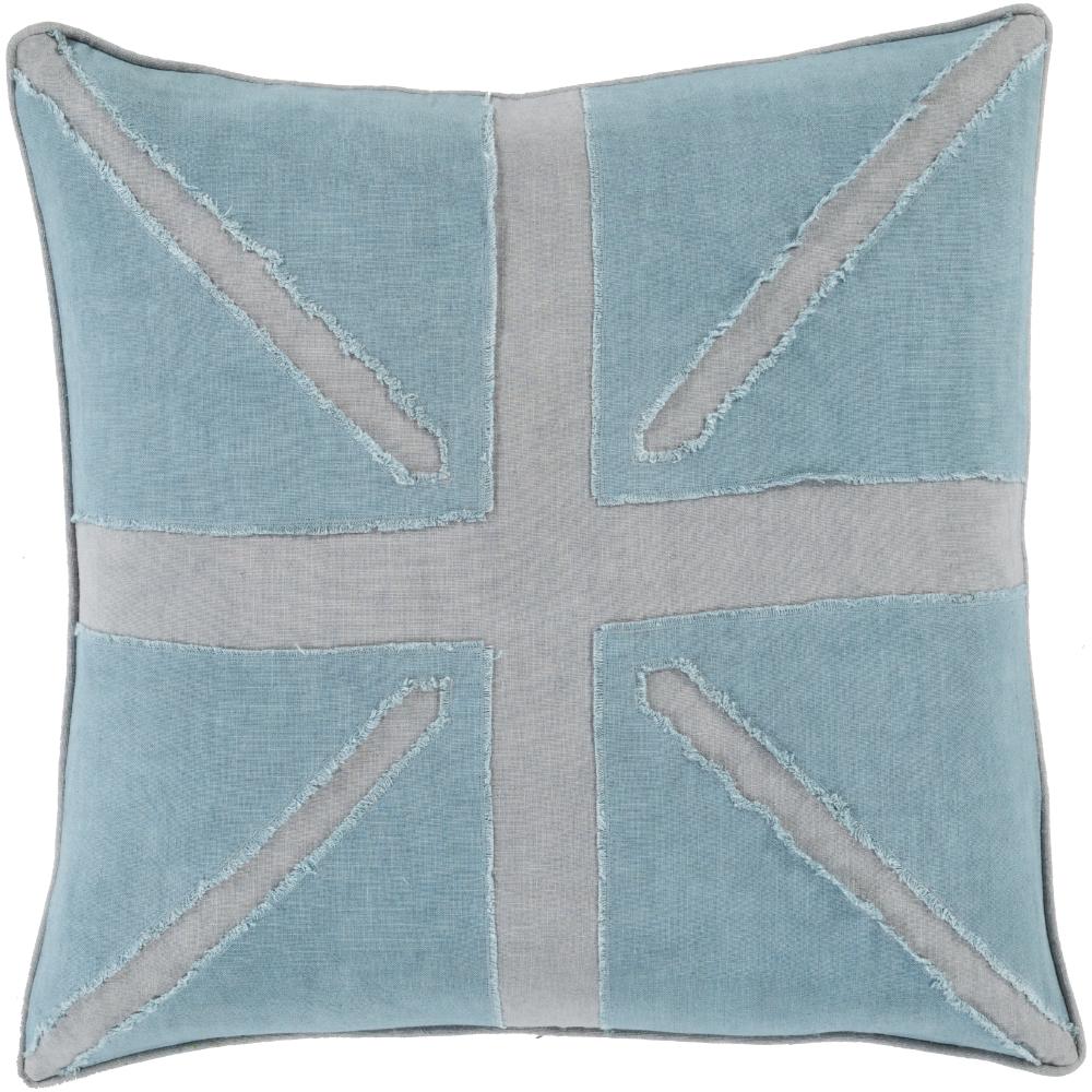 Livabliss MN002-2020 Manchester MN-002 20"L x 20"W Accent Pillow in Sky Blue
