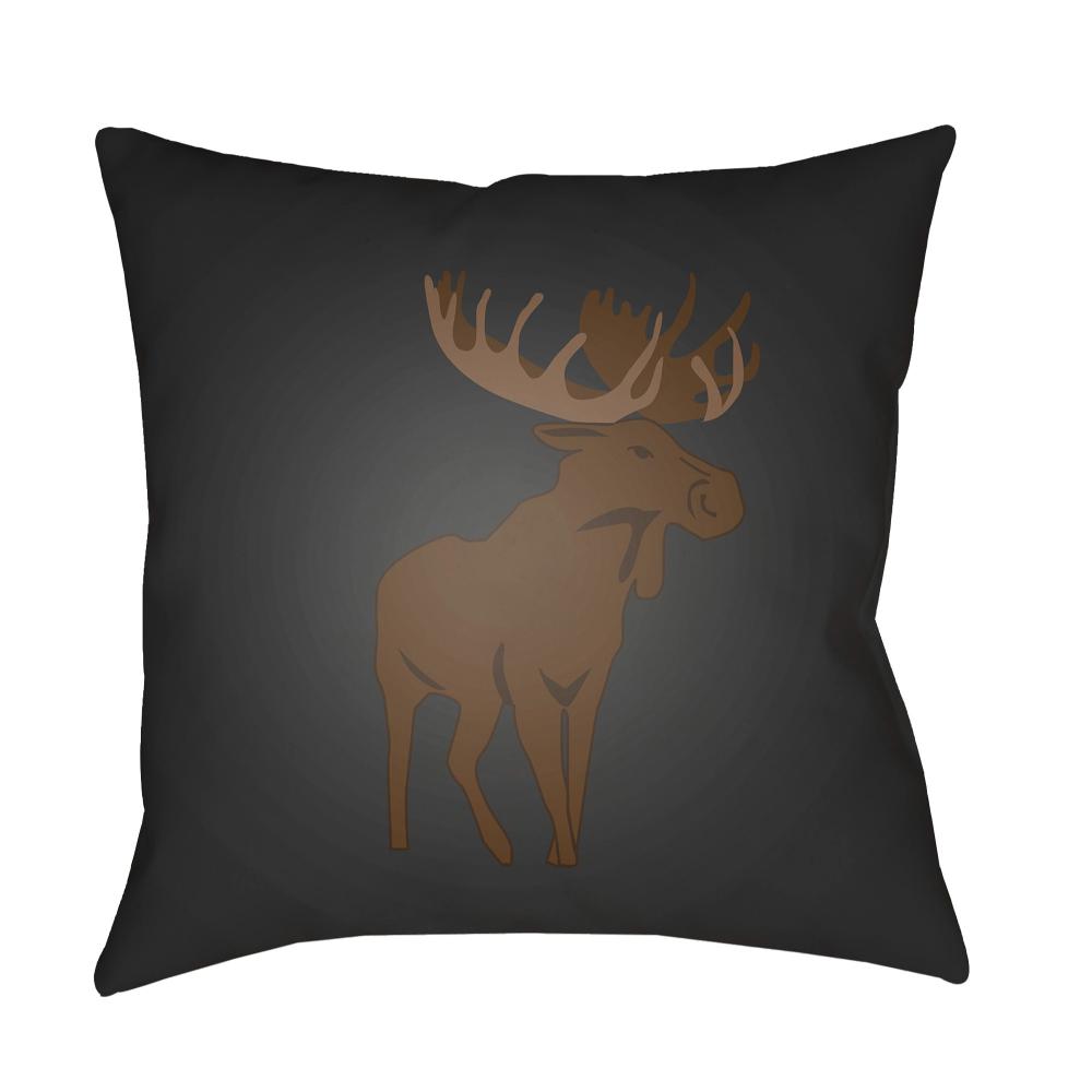 Livabliss MOO002-1818 Moose MOO-002 18"L x 18"W Accent Pillow in Onyx