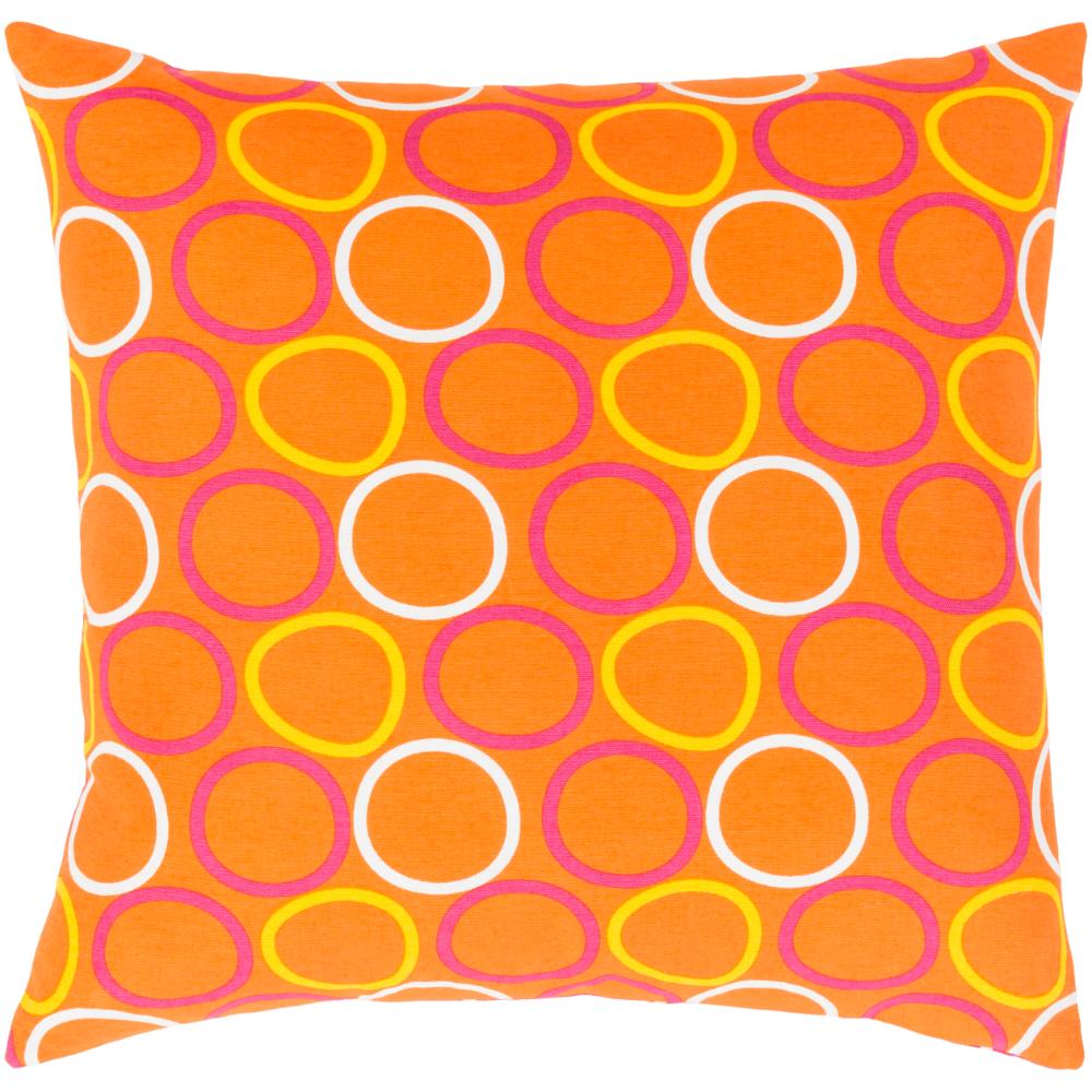 Livabliss MRA003-1818 Miranda MRA-003 18"L x 18"W Accent Pillow in Orange
