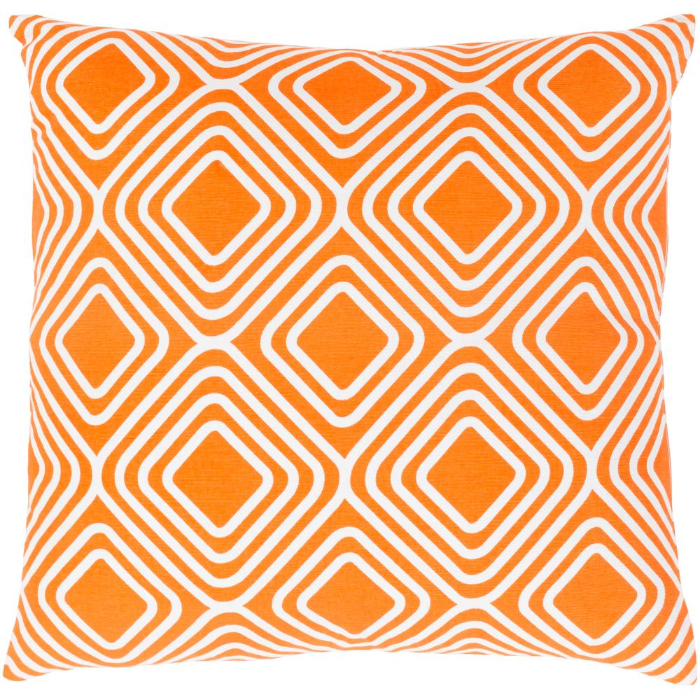 Livabliss MRA007-1818 Miranda MRA-007 18"L x 18"W Accent Pillow in Orange