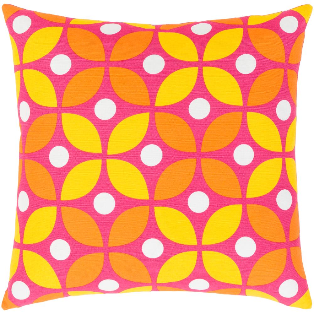 Livabliss MRA014-1818 Miranda MRA-014 18"L x 18"W Accent Pillow in Orange