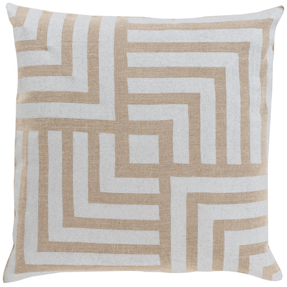 Livabliss MS004-1818 Metallic Stamped MS-004 18"L x 18"W Accent Pillow in Light Slate