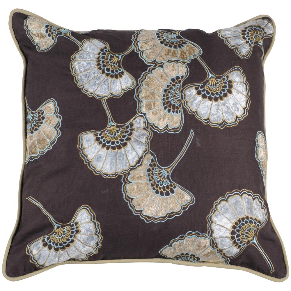 Livabliss P0204-1818 Decorative Pillows P-0204 18"L x 18"W Accent Pillow Light Olive, Denim, Seafoam, Aqua, Light Brown