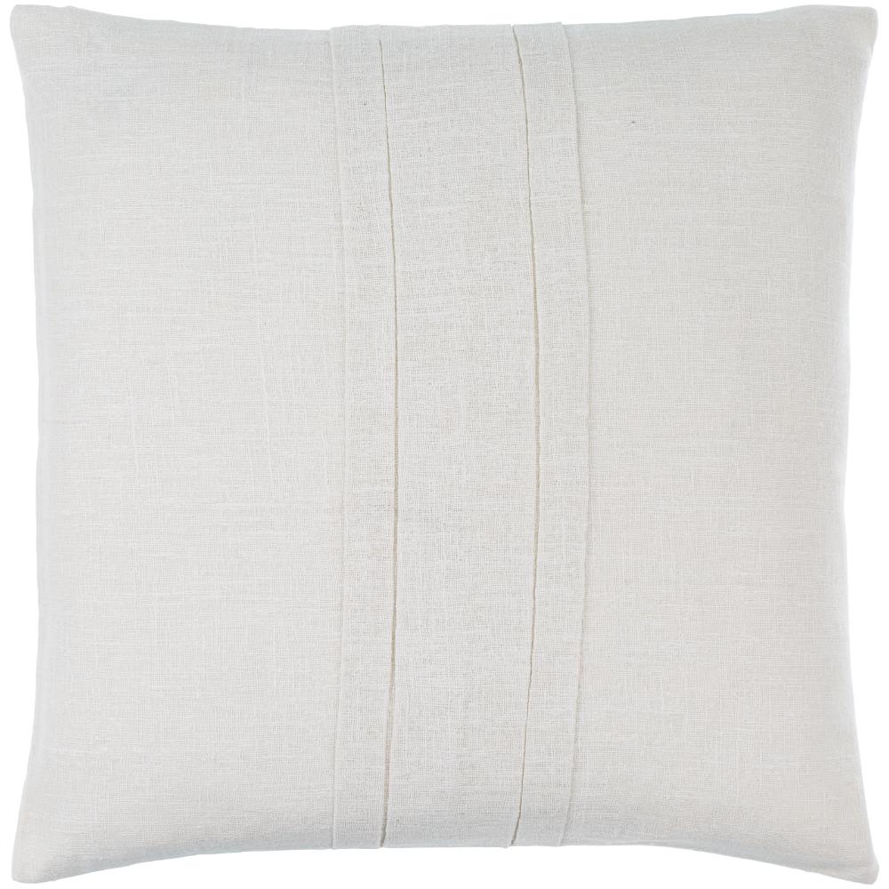 Livabliss PAC001-1818 Pleated Cotton PAC-001 18"L x 18"W Accent Pillow in Light Silver