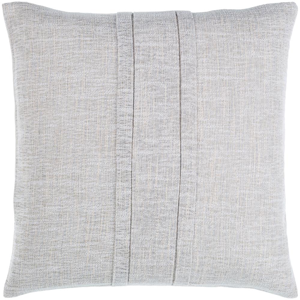 Livabliss PAC002-1818 Pleated Cotton PAC-002 18"L x 18"W Accent Pillow in Light Grey