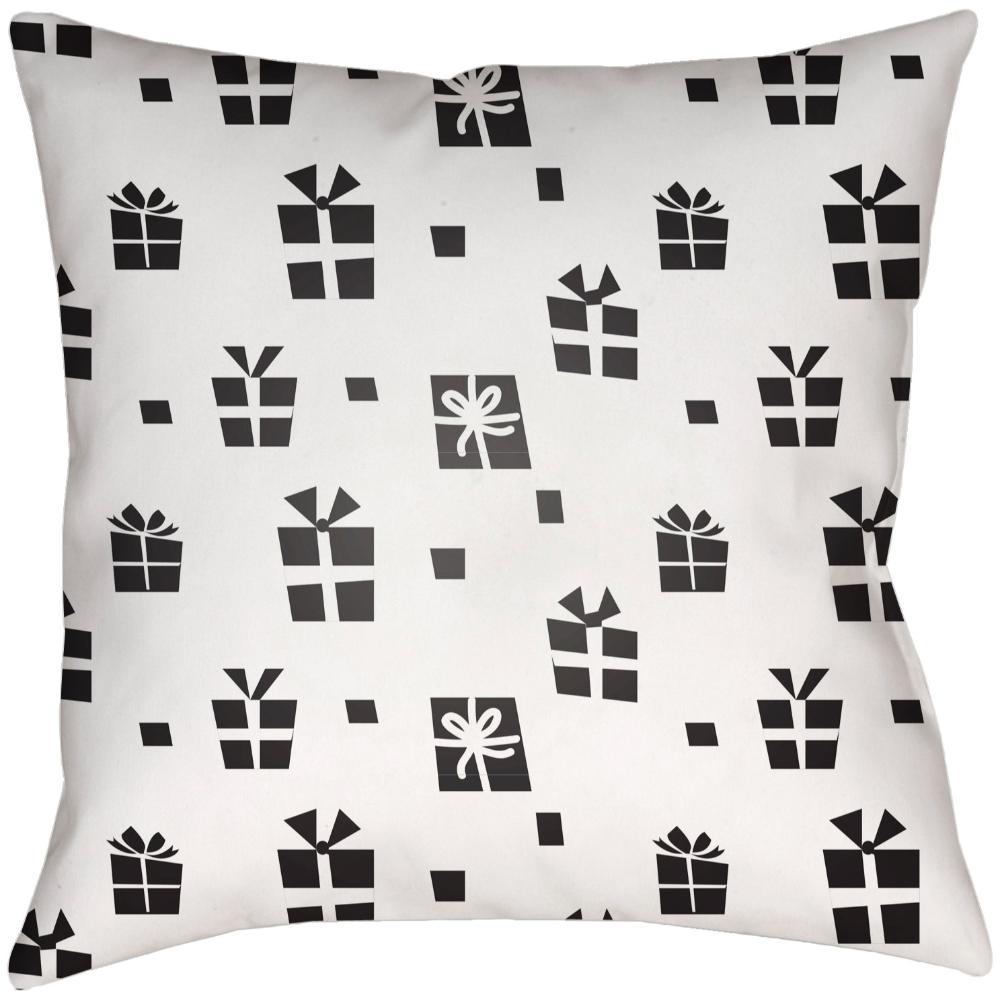 Livabliss PHDGE001-1616 Gift Exchange PHDGE-001 16"L x 16"W Accent Pillow Off-White, Light Silver, Onyx