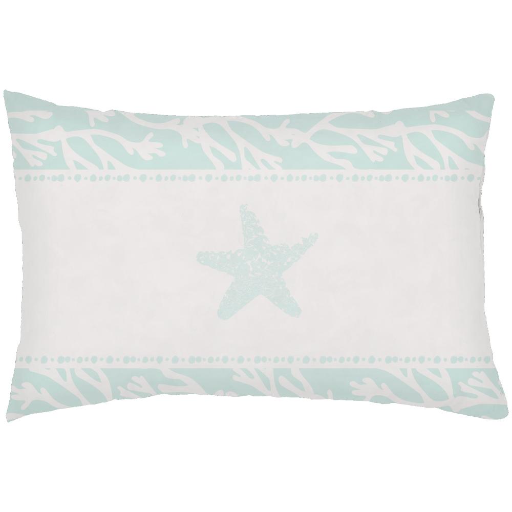 Livabliss PHDST001-1424 Seasalt & Starfish PHDST-001 14"L x 24"W Lumbar Pillow in Off-White