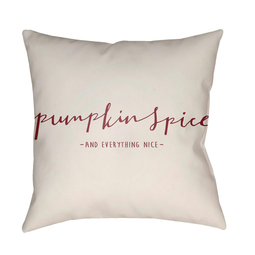 Livabliss PKN001-1818 Pumpkin Spice PKN-001 18"L x 18"W Accent Pillow in Light Grey