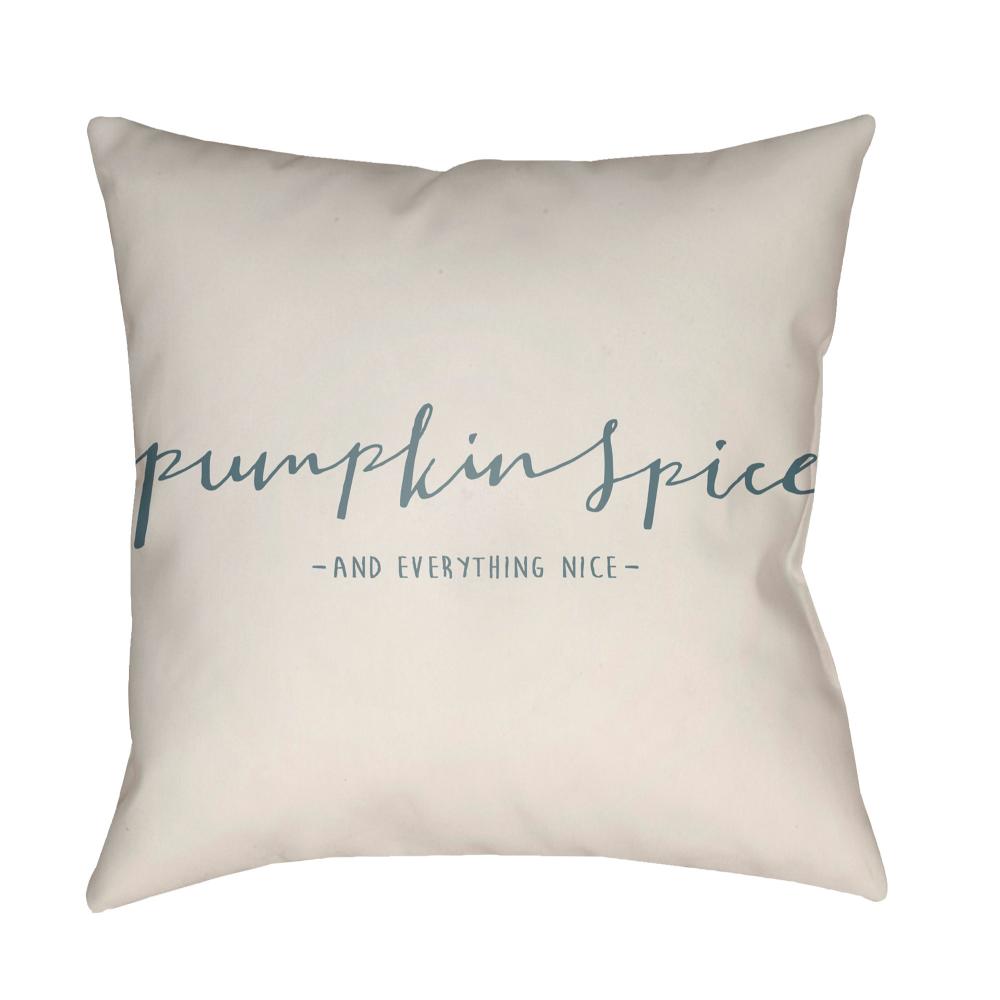 Livabliss PKN002-1818 Pumpkin Spice PKN-002 18"L x 18"W Accent Pillow in Light Silver