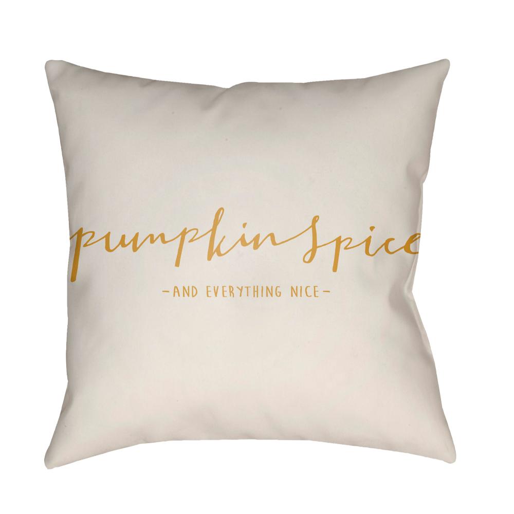 Livabliss PKN004-1818 Pumpkin Spice PKN-004 18"L x 18"W Accent Pillow in Light Grey