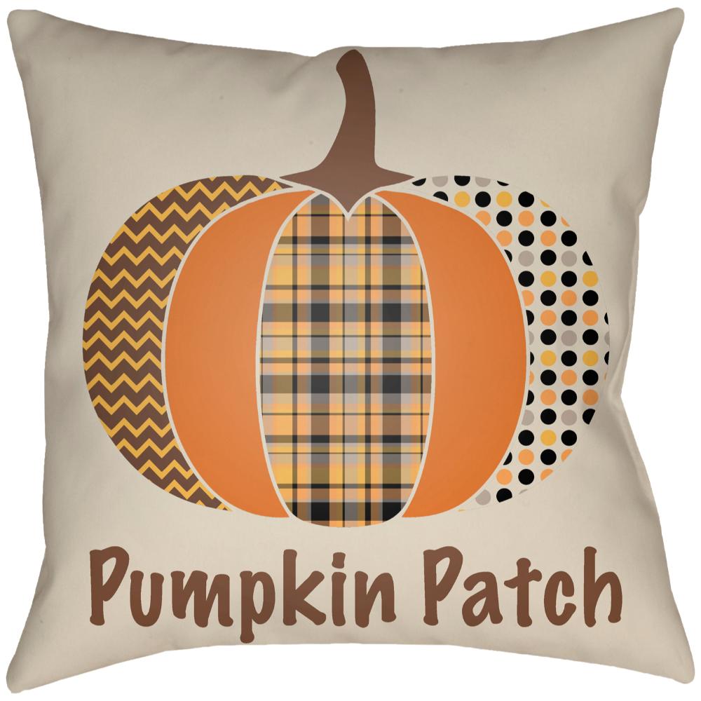 Livabliss PKP001-2020 Pumpkin Patch PKP-001 20"L x 20"W Accent Pillow in Brown