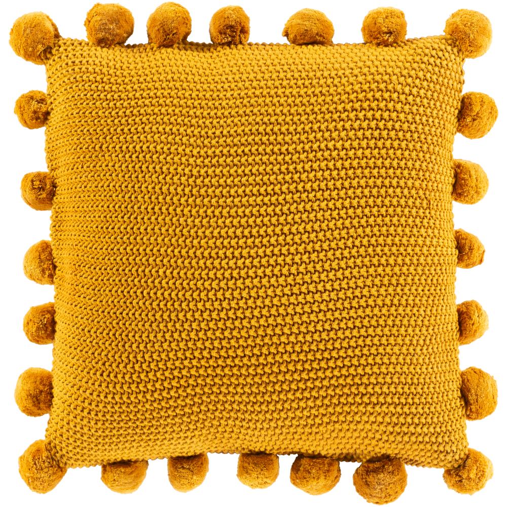 Livabliss POM001-1818 Pomtastic POM-001 18"L x 18"W Accent Pillow in Mustard