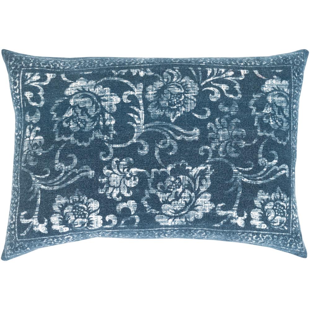 Livabliss PRC002-1624 Porcha PRC-002 16"L x 24"W Lumbar Pillow in Dark Blue