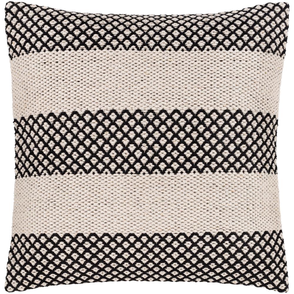 Livabliss RDE003-2020 Ryder RDE-003 20"L x 20"W Accent Pillow in Black