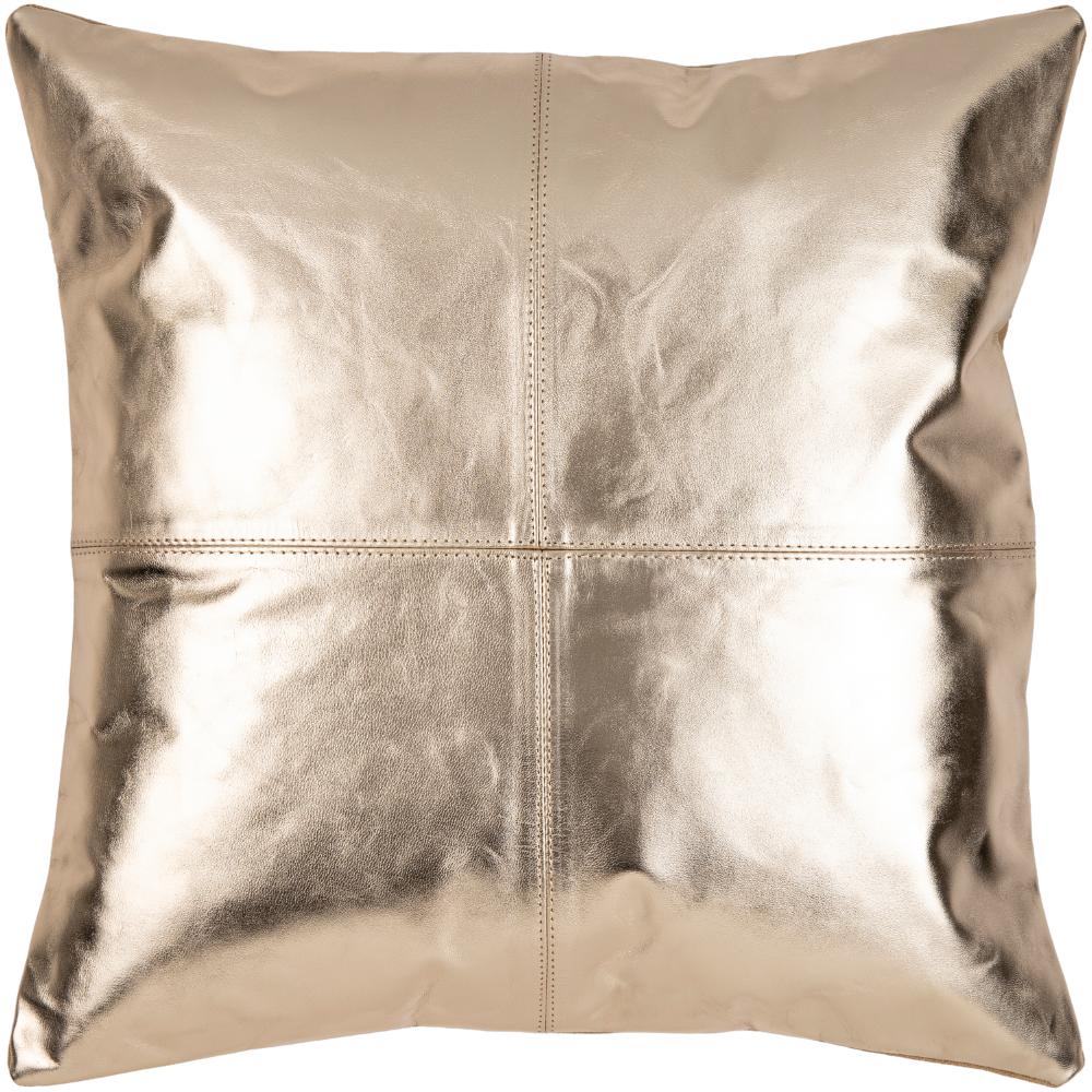 Livabliss RTZ001-2222D Ritz RTZ-001 22"L x 22"W Accent Pillow in Metallic Gold