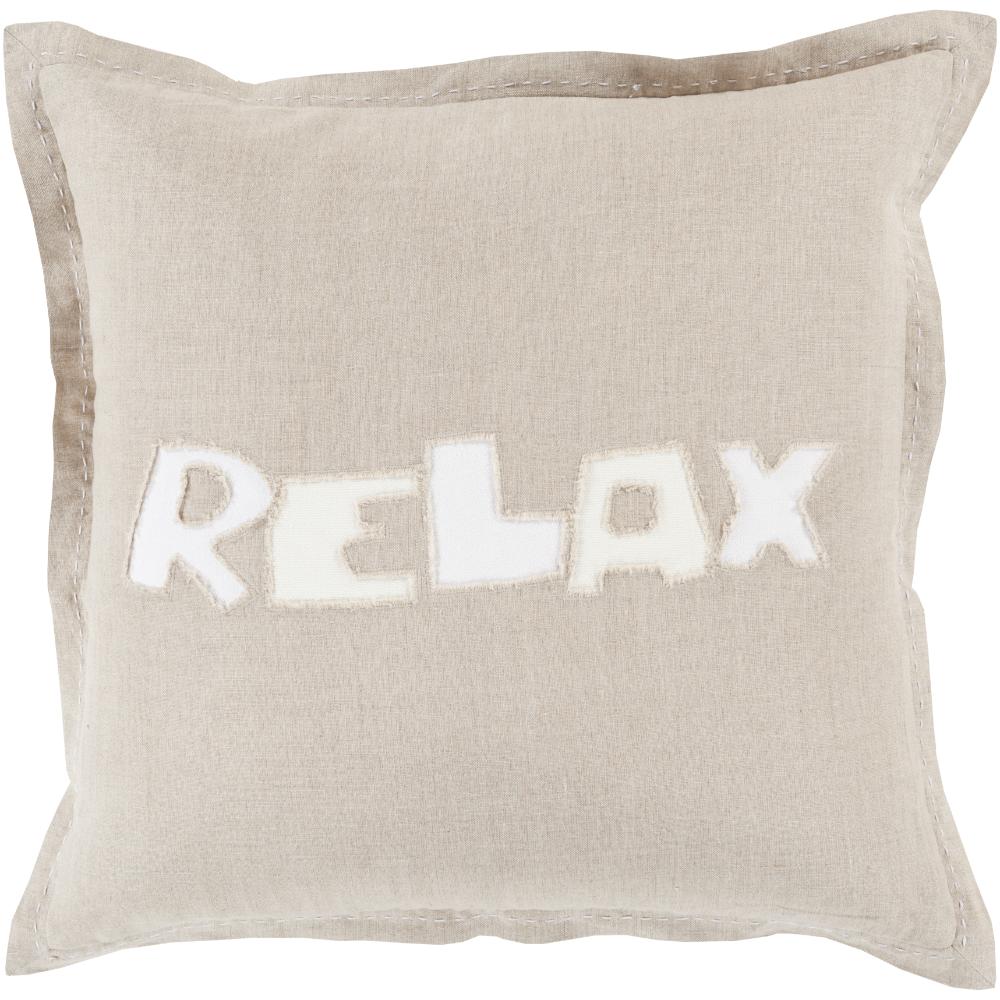 Livabliss RX002-1818 Relax RX-002 18"L x 18"W Accent Pillow in White