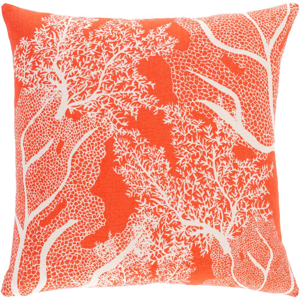 Livabliss SLF003-1818 Sea Life SLF-003 18"L x 18"W Accent Pillow in Coral
