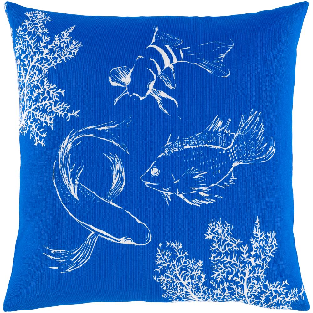 Livabliss SLF005-1818 Sea Life SLF-005 18"L x 18"W Accent Pillow in Dark Blue