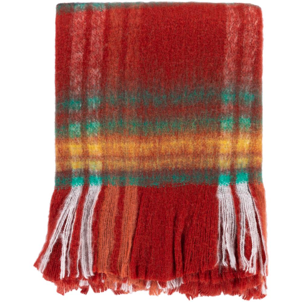Livabliss SOW1004-5060 Stowe SOW-1004 50"W x 60"L Throw in Red