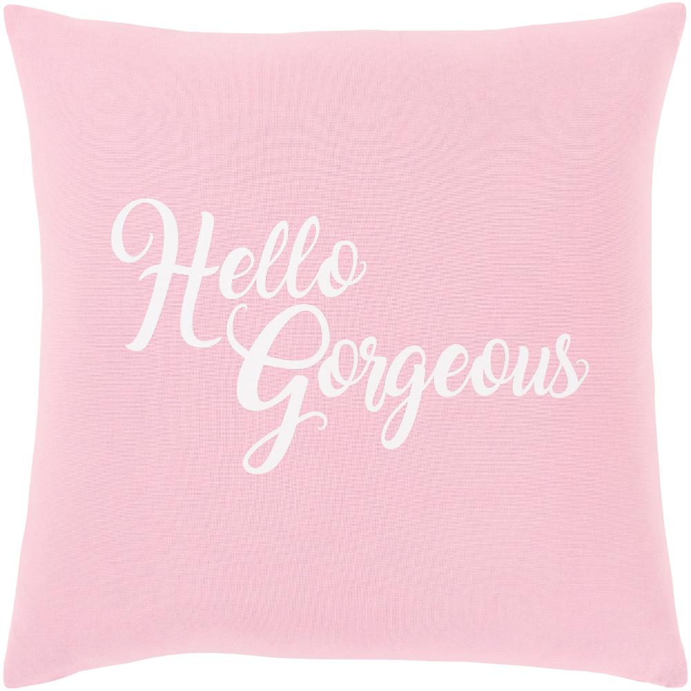 Livabliss ST113-1818 Typography ST-113 18"L x 18"W Accent Pillow in Light Pink