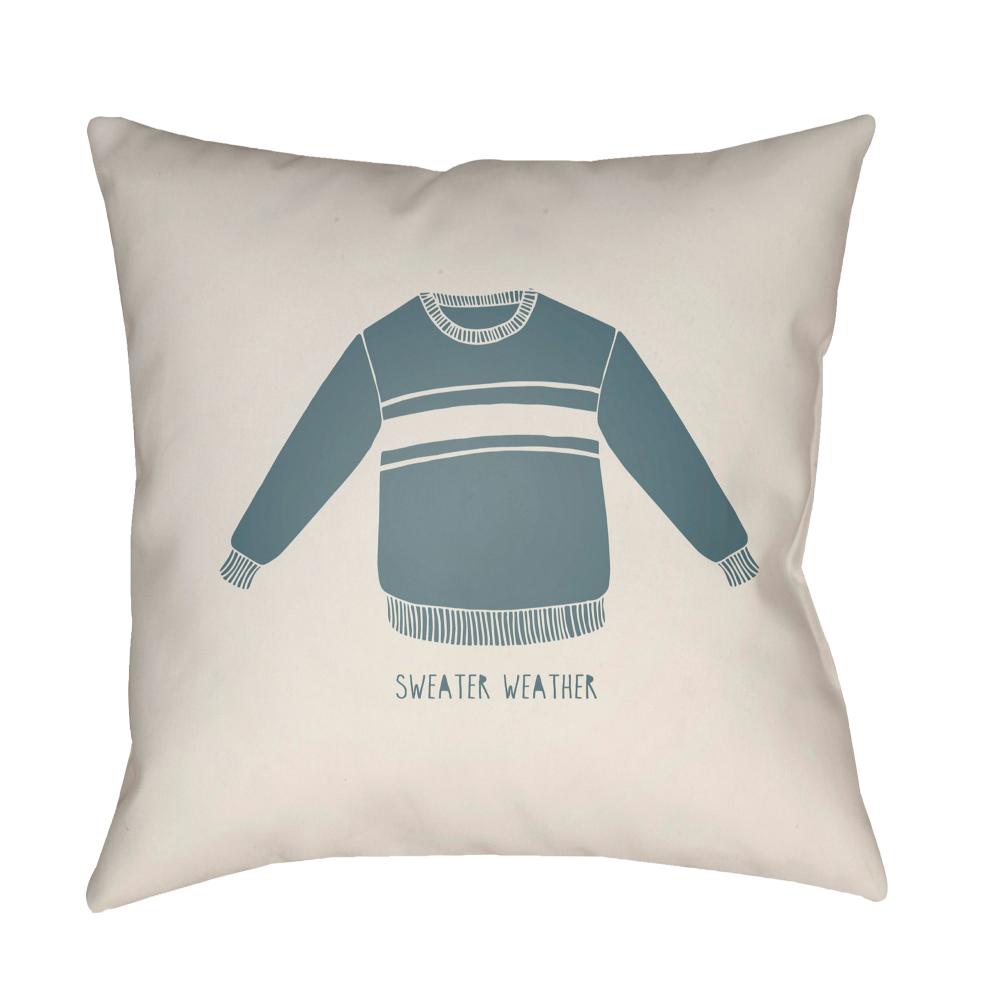 Livabliss SWR001-1818 Sweater Weather SWR-001 18"L x 18"W Accent Pillow in Light Grey