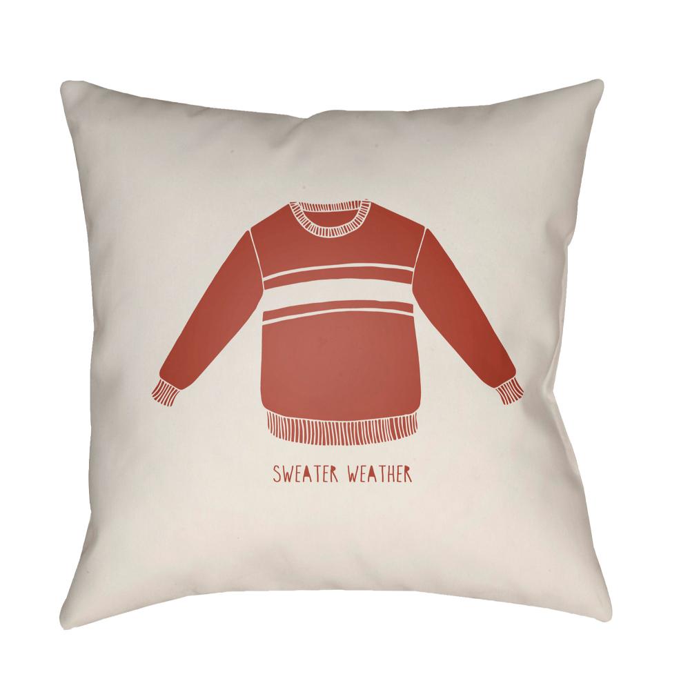 Livabliss SWR002-1818 Sweater Weather SWR-002 18"L x 18"W Accent Pillow in Light Grey