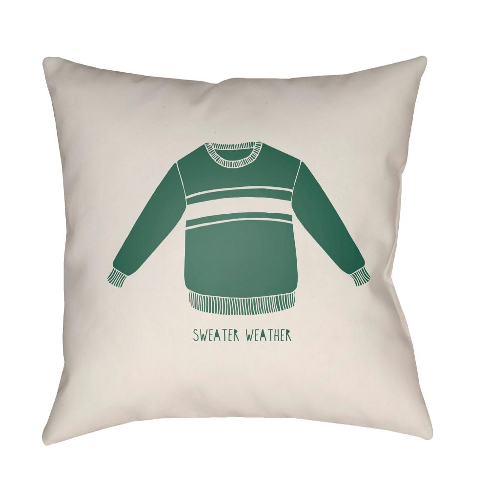 Livabliss SWR003-1818 Sweater Weather SWR-003 18"L x 18"W Accent Pillow in Light Grey