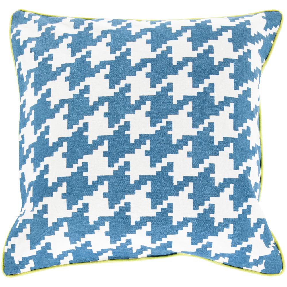 Livabliss SY035-2020 Houndstooth SY-035 20"L x 20"W Accent Pillow Light Green, Blue, Cream