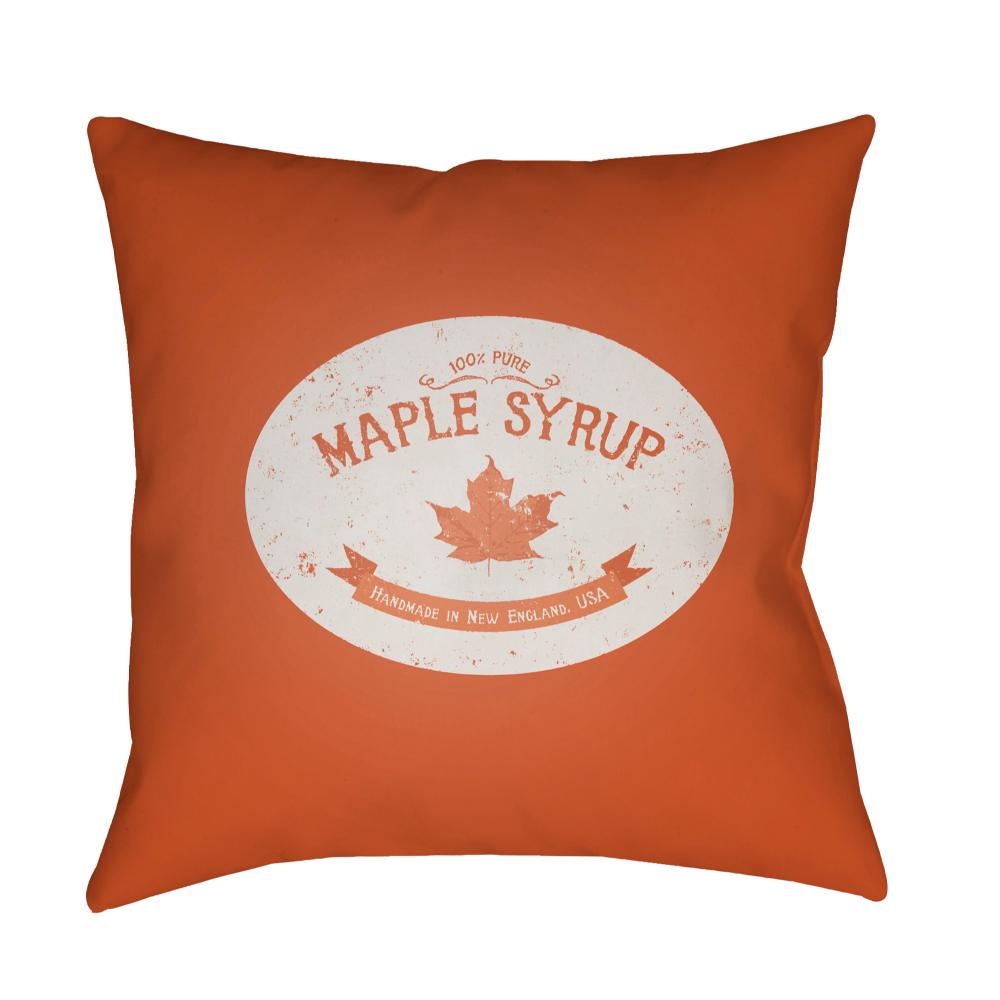 Livabliss SYRP003-1818 Maple Syrup SYRP-003 18"L x 18"W Accent Pillow in Brick