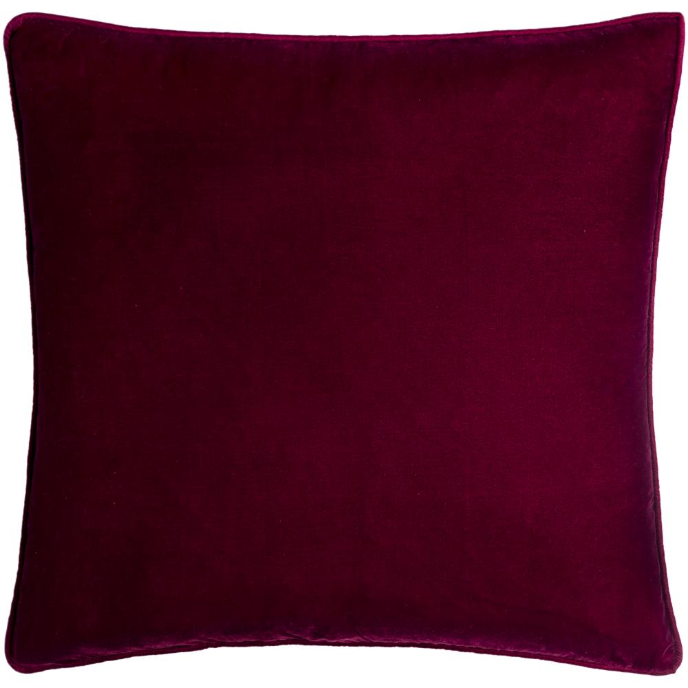 Livabliss VGM002-1818 Velvet Glam VGM-002 18"L x 18"W Accent Pillow in Burgundy