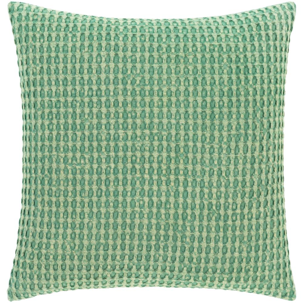 Livabliss WFL001-1818 Waffle WFL-001 18"L x 18"W Accent Pillow in Grass Green