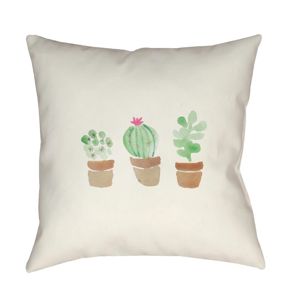 Livabliss WMAYO001-1818 Tres Flores WMAYO-001 18"L x 18"W Accent Pillow in Light Silver
